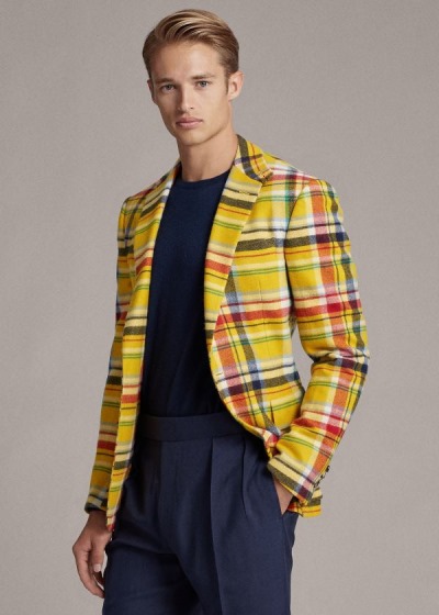 Blazer Ralph Lauren Hombre Amarillos / Multicolor - Handmade Cashmere - XMQGD7529